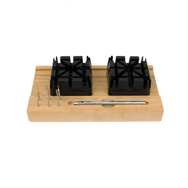 Watch Band Link Remover Set On Wooden Stand 1 Watch Band Link Remover Set On Wooden Stand