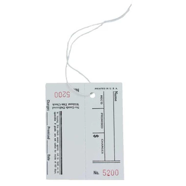 Printed Job Repair Tags With Claim Checks 2 7/8 X 2 3/8 Inches Box Of 100 1 Printed Job Repair Tags With Claim Checks 2 7/8 X 2 3/8 Inches Box Of 100