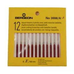 Bergeon 3008 Pivot Cutting Broach Set 12 Broaches .05mm