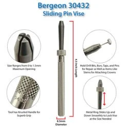 Bergeon 30432 Watchmakers Sliding Ring Pin Vise Tool