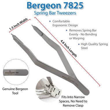 Bergeon 7825 Spring Bar Tweezers 2 Bergeon 7825 Spring Bar Tweezers - Image 2
